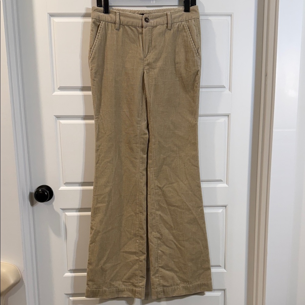 Massimo Dutti Corduroy Flare Pants Y2K 90s Wide Legs Women Size 4